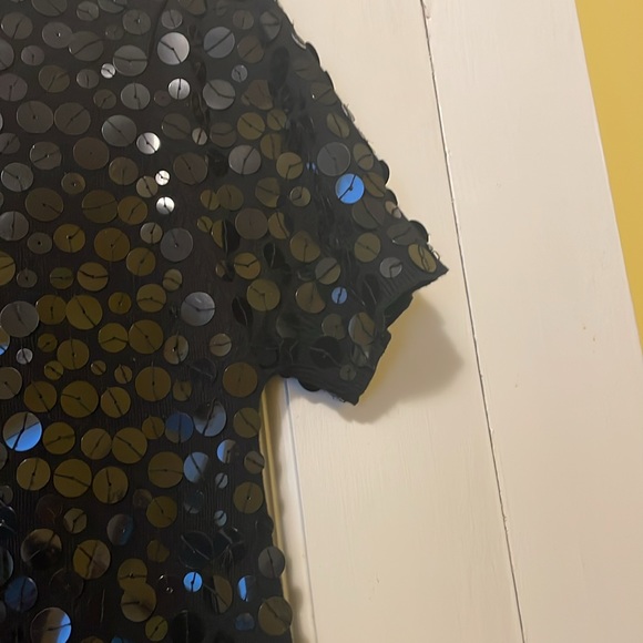 Sparkly sequins for a night out. Sweater like material with large sequins. - Picture 3 of 3